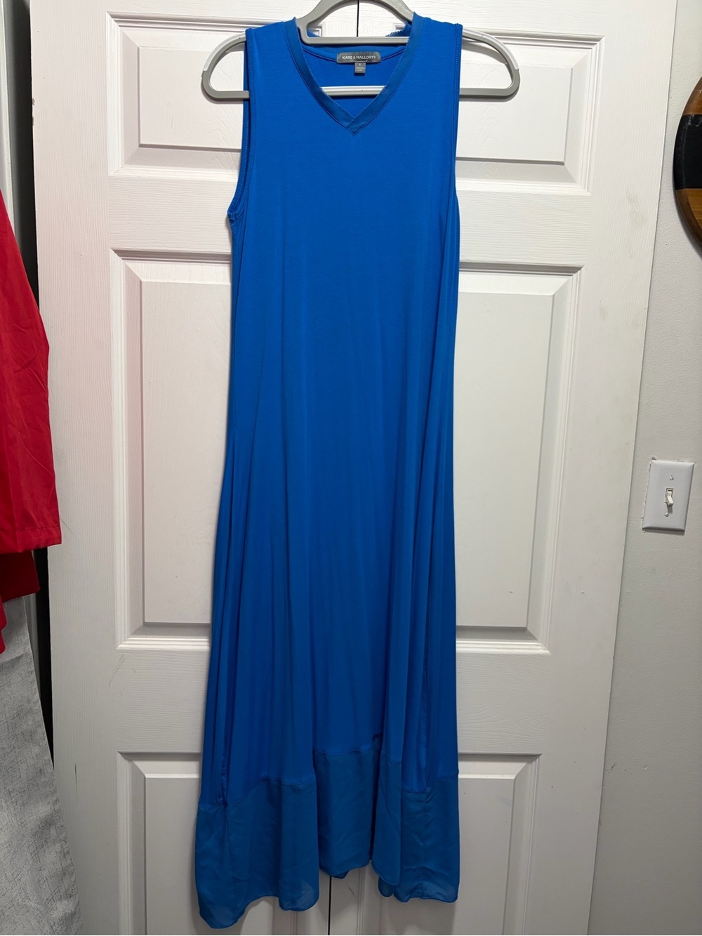 Kate & Mallory Sleeveless V-Neck Bright Blue Maxi Dress